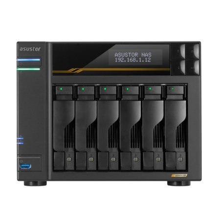 ASUSTOR NAS Asustor AS6806T; Tower; 6x (3.5" SATA HDD/ 2.5" SSD); AMD Ryzen Embedded V3C14; 16G ECC DDR5 SODIMM (max. 64GB), 2x 10GbE, 2 ASUSTOR NAS Asustor AS6806T; Tower; 6x (3.5" SATA HDD/ 2.5" SSD); AMD Ryzen Embedded V3C14; 16G ECC DDR5 SODIMM (max. 64GB), 2x 10GbE, 2