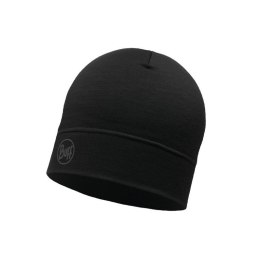 Buff BUFF Czapka MERINO LIGHTWEIGHT BEANIE SOLID BLACK onesize Standard