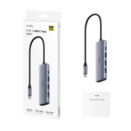 CUDY CUDY UH405 Hub 5-IN-1 USB-C z HDMI 4K