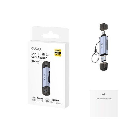CUDY Czytnik kart CUDY UH200 2-In-1 USB 3.0 CUDY Czytnik kart CUDY UH200 2-In-1 USB 3.0