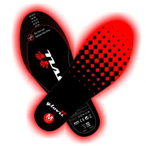 Glovii Wkład ogrzewane do butów Glovii GW2M (35, 36, 37, 38, 39, 40; kolor czarno-czerwony)