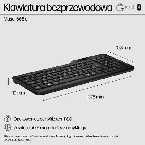 Hewlett-Packard HP Klawiatura bezprzewodowa 475 7N7B9AA Hewlett-Packard HP Klawiatura bezprzewodowa 475 7N7B9AA