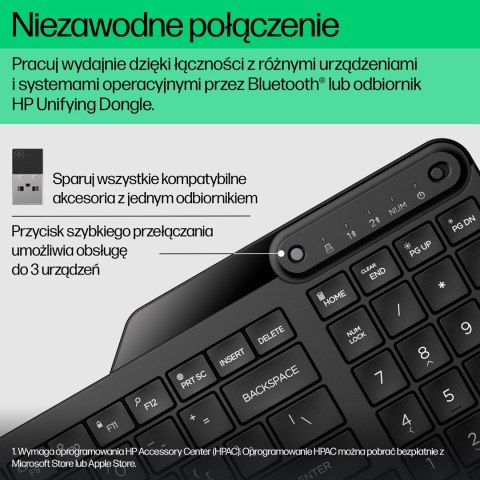Hewlett-Packard HP Klawiatura bezprzewodowa 475 7N7B9AA Hewlett-Packard HP Klawiatura bezprzewodowa 475 7N7B9AA
