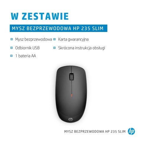 Hewlett-Packard HP Mysz 235 Slim bezprzewodowa 4E407UT Hewlett-Packard HP Mysz 235 Slim bezprzewodowa 4E407UT