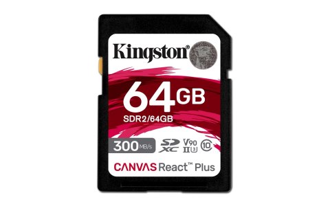 Kingston KINGSTON microSDXC Canvas 64GB React Plus UHS-II Kingston KINGSTON microSDXC Canvas 64GB React Plus UHS-II