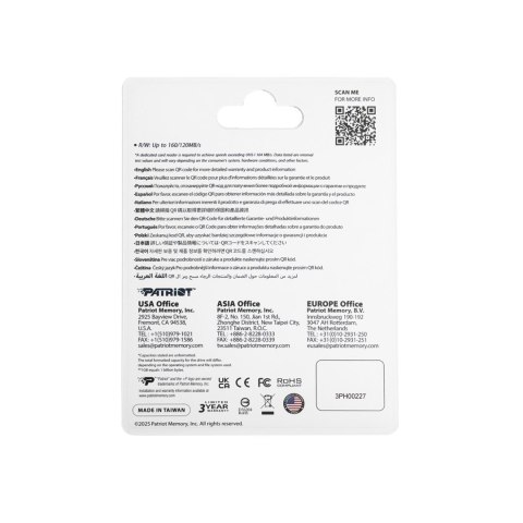 Patriot Memory Patriot EP DDR200 Micro SDXC 512GB 160/120 MB/s U3 Patriot Memory Patriot EP DDR200 Micro SDXC 512GB 160/120 MB/s U3