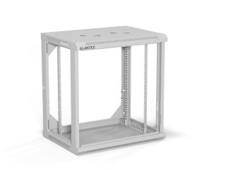 A-LAN ALANTEC Szafa wisząca 19" 12U 600x450, drzwi szklane, kolor szary, do samodzielnego montażu - Flat Pack  (SW-12U-600-450-01-SF)