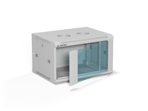 A-LAN ALANTEC Szafa wisząca 19" 6U 600x450, drzwi szklane, kolor szary, do samodzielnego montażu - Flat Pack (SW-6U-600-450-01-SF) A-LAN ALANTEC Szafa wisząca 19" 6U 600x450, drzwi szklane, kolor szary, do samodzielnego montażu - Flat Pack (SW-6U-600-450-01-SF)