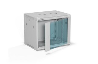 A-LAN ALANTEC Szafa wisząca 19" 9U 600x450, drzwi szklane, kolor szary, do samodzielnego montażu - Flat Pack (SW-9U-600-450-01-SF)