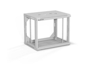 A-LAN ALANTEC Szafa wisząca 19" 9U 600x450, drzwi szklane, kolor szary, do samodzielnego montażu - Flat Pack (SW-9U-600-450-01-SF)