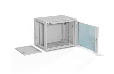 A-LAN ALANTEC Szafa wisząca 19" 9U 600x450, drzwi szklane, kolor szary, do samodzielnego montażu - Flat Pack (SW-9U-600-450-01-SF) A-LAN ALANTEC Szafa wisząca 19" 9U 600x450, drzwi szklane, kolor szary, do samodzielnego montażu - Flat Pack (SW-9U-600-450-01-SF)