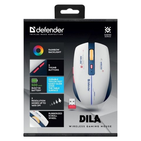 Defender DEFENDER MYSZ BEZPRZEWODOWA DILA MM-282 RF 1800DPI 6P AKUMULATOROWA 52282 Defender DEFENDER MYSZ BEZPRZEWODOWA DILA MM-282 RF 1800DPI 6P AKUMULATOROWA 52282
