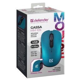 Defender DEFENDER MYSZ BEZPRZEWODOWA GASSA MM-105 RF SILENT CLICK NIEBIESKA 52102