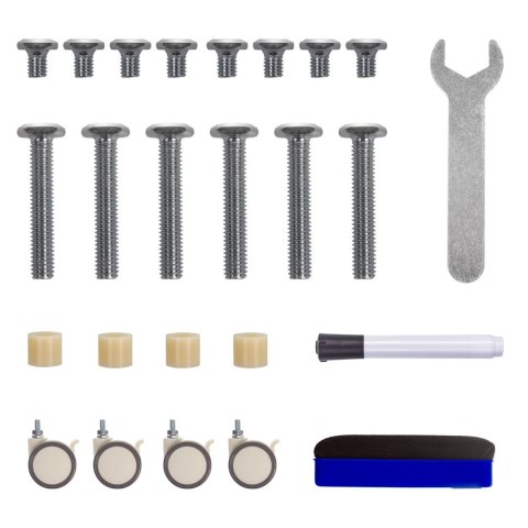 Ergo office ERGO OFFICE MOBILNA TABLICA SUCHOŚCIERALNA, ORIENTACJA POZIOMA, BIAŁA, JEDNOSTRONNA, Z PÓŁKĄ, WYMIARY TABLICY 1190X790MM ER-3