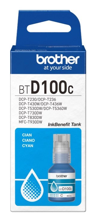 Brother BROTHER Tusz Niebieski BTD100C=BT-D100C