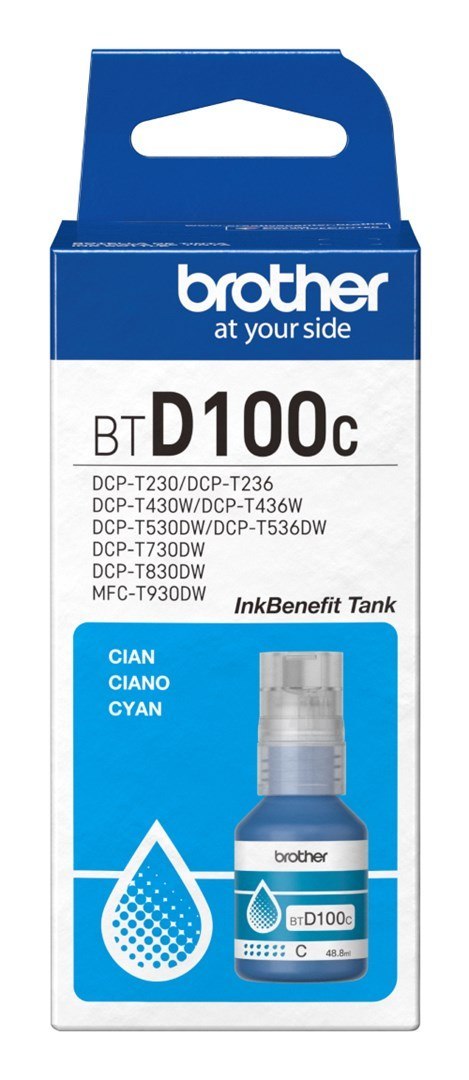 Brother BROTHER Tusz Niebieski BTD100C=BT-D100C