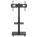 Ergo office ERGO OFFICE STAND / WÓZEK DLA TV, MAX. OBCIĄŻENIE 50KG / 5KG PÓŁKA, MAX. VESA 600X400, WBUD. LISTWA ZASIL., CZARNY ER-304 B Ergo office ERGO OFFICE STAND / WÓZEK DLA TV, MAX. OBCIĄŻENIE 50KG / 5KG PÓŁKA, MAX. VESA 600X400, WBUD. LISTWA ZASIL., CZARNY ER-304 B