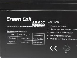 Green Cell GREEN CELL AKUMULATOR ŻELOWY AGM07 12V 12AH