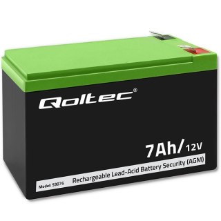 Qoltec QOLTEC AKUMULATOR AGM 12V | 7AH | MAX. 105A | SECURITY