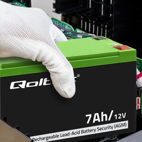 Qoltec QOLTEC AKUMULATOR AGM 12V | 7AH | MAX. 105A | SECURITY Qoltec QOLTEC AKUMULATOR AGM 12V | 7AH | MAX. 105A | SECURITY