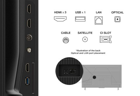 TCL Telewizor TCL 43V6C DLED 43'' 4K Ultra HD Google TV Dolby Atmos DVB-T2 Czarny