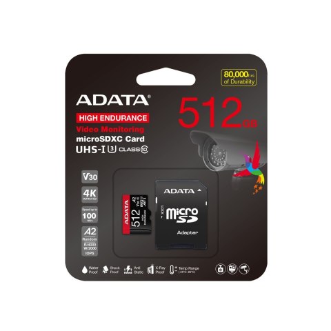 ADATA ADATA MicroSDXC 512 GB Class 10 UHS-I/U3 A2 V30 ADATA ADATA MicroSDXC 512 GB Class 10 UHS-I/U3 A2 V30