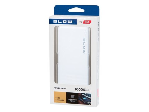 BLOW BLOW POWER BANK 10000MAH BIAŁY PB10A BLOW BLOW POWER BANK 10000MAH BIAŁY PB10A