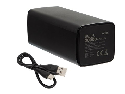 BLOW BLOW POWER BANK 20000MAH PD 65W CZARNY PB20G BLOW BLOW POWER BANK 20000MAH PD 65W CZARNY PB20G