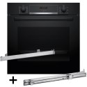 BOSCH Piekarnik BOSCH HBA514BB3 + Prowadnice teleskopowe 1 poziomowe BOSCH HEZ538000 BOSCH Piekarnik BOSCH HBA514BB3 + Prowadnice teleskopowe 1 poziomowe BOSCH HEZ538000