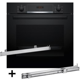 BOSCH Piekarnik BOSCH HBA514BB3 + Prowadnice teleskopowe 1 poziomowe BOSCH HEZ538000
