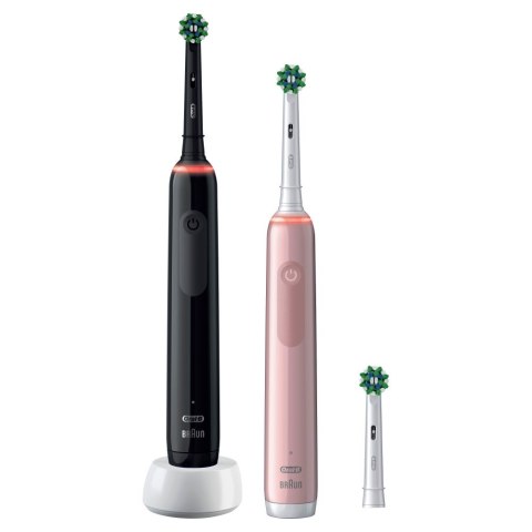 Braun Szczoteczka Oral-B Pro 3 3900N Black/Pink +2 rączka Braun Szczoteczka Oral-B Pro 3 3900N Black/Pink +2 rączka