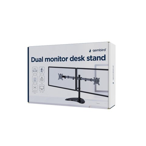 GEMBIRD GEMBIRD STOJAK BIURKOWY NA DWA MONITORY (REGULOWANY) 13"-32", DO 8 KG GEMBIRD GEMBIRD STOJAK BIURKOWY NA DWA MONITORY (REGULOWANY) 13"-32", DO 8 KG