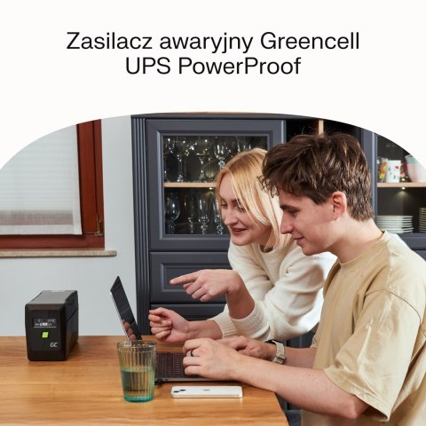 Green Cell GREEN CELL UPS POWERPROOF 600W/1000VA MODYFIKOWANA SINUSOIDA Green Cell GREEN CELL UPS POWERPROOF 600W/1000VA MODYFIKOWANA SINUSOIDA