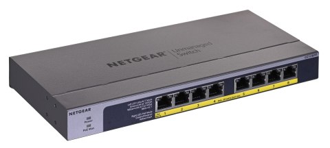 NETGEAR Switch Netgear GS108PP-100EUS 8p PoE 123W (PoE+: 8p) Unmanaged Gigabit