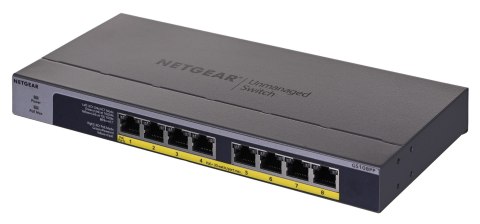 NETGEAR Switch Netgear GS108PP-100EUS 8p PoE 123W (PoE+: 8p) Unmanaged Gigabit