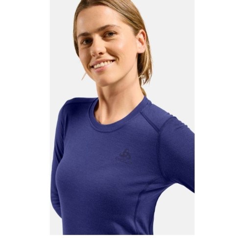 Odlo Koszulka termoaktywna damska z długim rękawem Odlo BL TOP Merino rozmiar S, niebieska