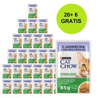 PURINA NESTLE PURINA CAT CHOW STRLS Jag&Fasola 20+6 saszet. 2,21kg