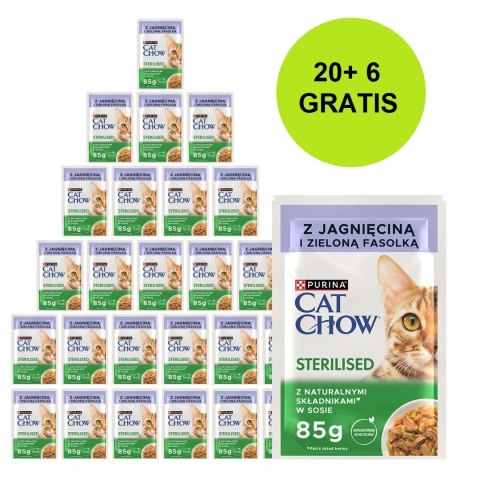 PURINA NESTLE PURINA CAT CHOW STRLS Jag&Fasola 20+6 saszet. 2,21kg