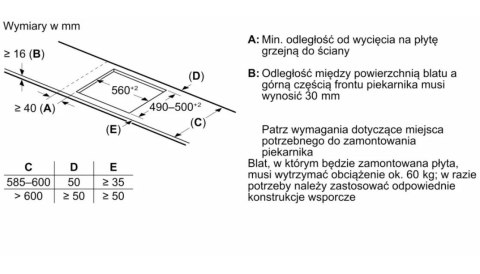 BOSCH Płyta indukcyjna BOSCH PVQ61CHB1E czarny mat
