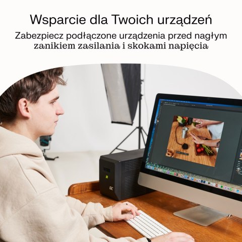 Green Cell GREEN CELL UPS POWERPROOF 360W/650VA MODYFIKOWANA SINUSOIDA