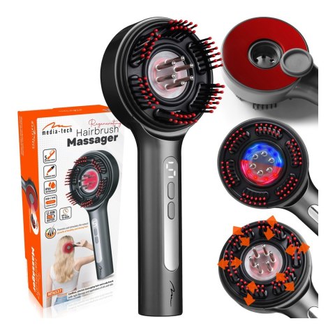 Media tech MEDIA-TECH ELEKTRYCZNA SZCZOTKA MASUJĄCA DO WŁOSÓW I SKÓRY GŁOWY HAIRBRUSH MASSAGER MT6537