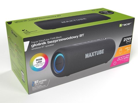 Tracer TRACER GŁOŚNIK TWS MAXTUBE BLUETOOTH BLACK