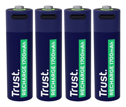 Trust Baterie AA Trust USB-C RECHARGEABLE BATTERIES 4P