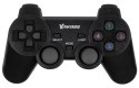 VAKOSS VAKOSS GAMEPAD BEZPRZEWODOWY USB Z FUNKCJĄ DUAL SHOCK, PC/PS3, TRYB CYFROWY I ANALOGOWY, GP-4705BK CZARNY