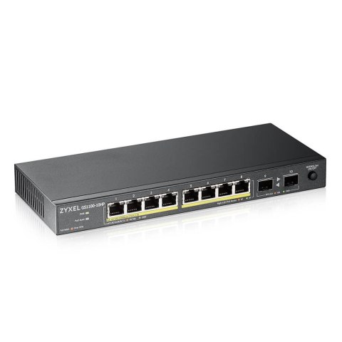 ZyXEL Switch Zyxel GS1100-10HP 10p PoE (PoE+: 8) 130W Unmanaged Gigabit