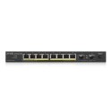 ZyXEL Switch Zyxel GS1100-10HP 10p PoE (PoE+: 8) 130W Unmanaged Gigabit