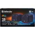 Defender DEFENDER GŁOŚNIKI PC J3 2.0 6W LED USB CZARNE 65963