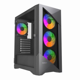 GEMBIRD GEMBIRD OBUDOWA FORNAX 900ARGB MIDI-TOWER (2X USB 3.1, 1X USB TYPE-C) 4X FAN, CZARNA