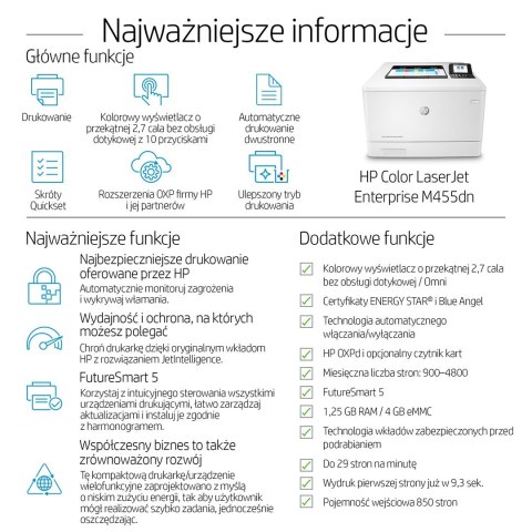 Hewlett-Packard Drukarka HP Color LJ Pro M455DN