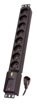 Lestar Listwa przeciwprzepięciowa Lestar LZRM 810 BW G-A K.:CZ 1,5M IEC3 (8 x UTE; 1,5m; kolor czarny)